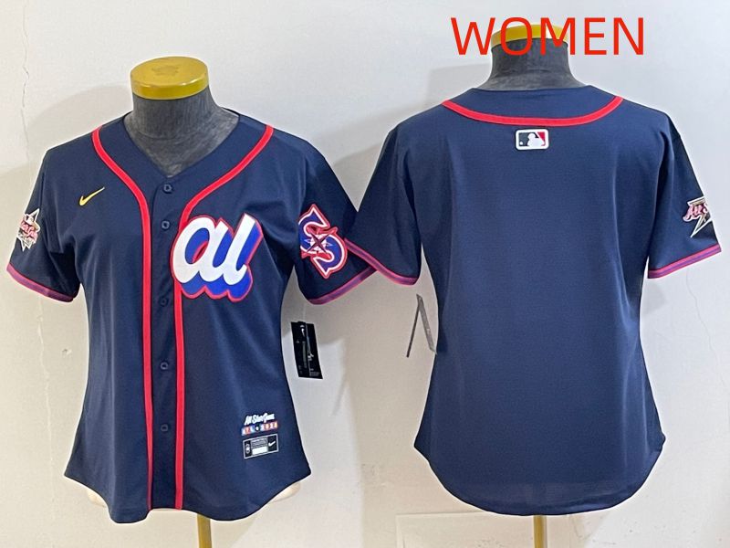 Women 2025 Seattle Mariners Blank Drak Blue All star Nike MLB Jersey style 01->women mlb jersey->Women Jersey
